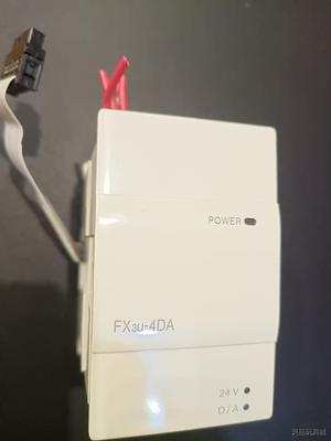 三菱PLC模块FX3U-4DA一个，二手拆机、实物实图，功能议价商品