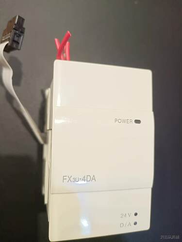 三菱PLC模块FX3U-4DA一个，二手拆机、实物实图，功能议价商品