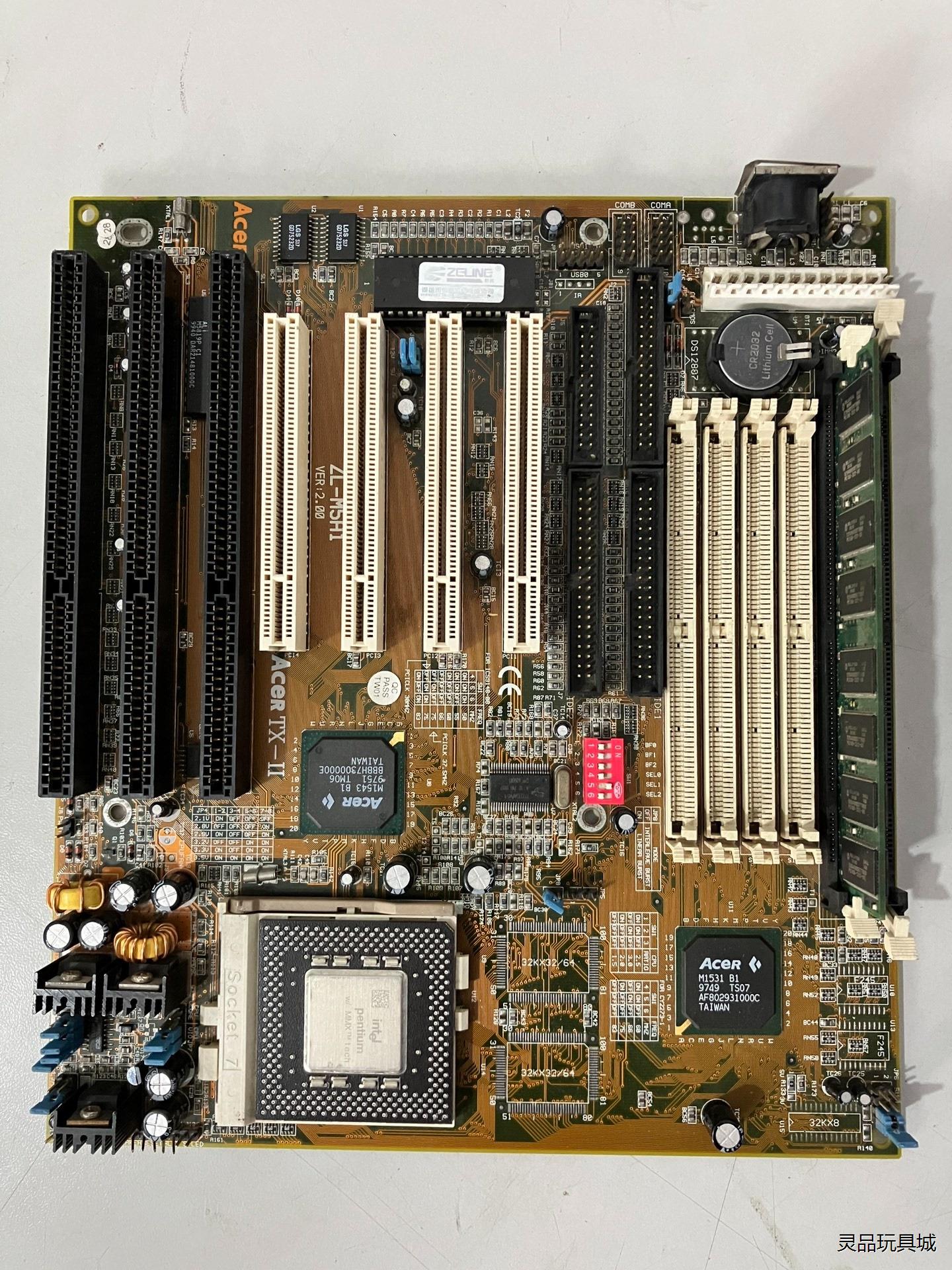 ACER TX-II 主板，CPU奔腾MMX233，128M议价商品