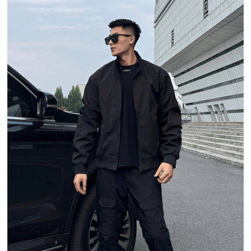 休闲立领痞帅复古男美式秋冬季户外工装飞行员三防外套百搭夹克潮