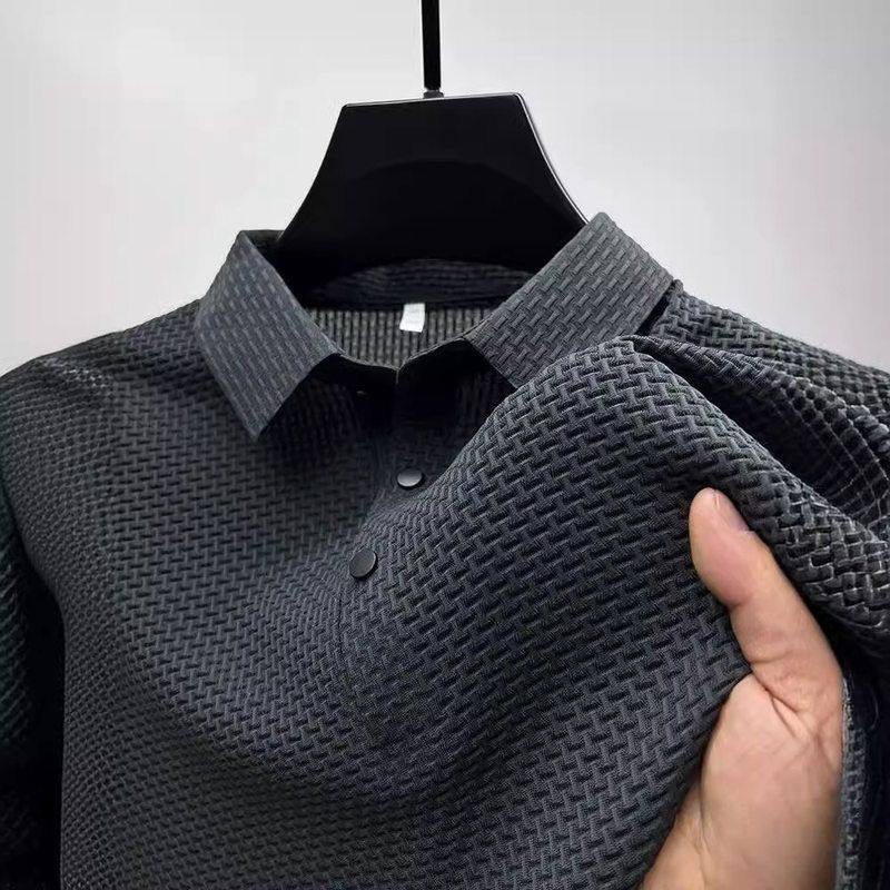 男衫高端p夏季滑料保罗衣服男网眼冰丝衬衫领短袖半袖olot恤纯色