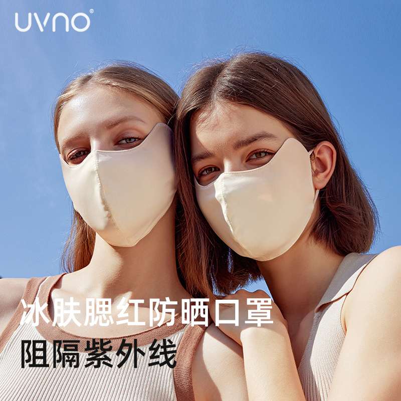 UVNO防晒口罩全脸防紫外线冰丝遮阳面罩开车脸罩女士防护夏护眼角