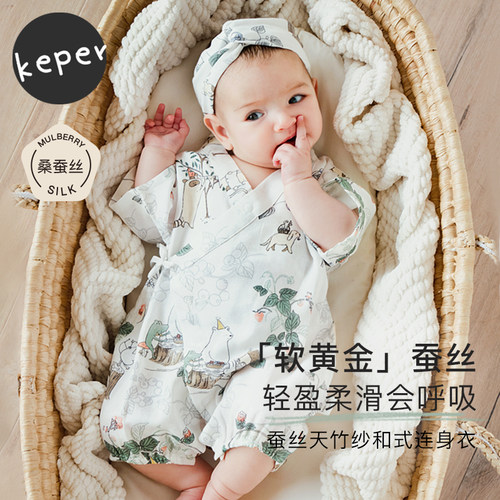 新生儿夏季纱布薄款和尚服连体衣