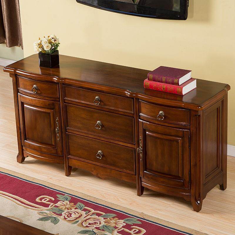 美式实木卧室简约电视柜小