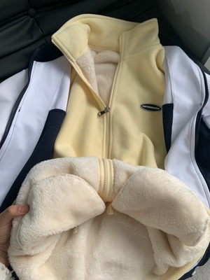 校服神器内搭摇粒绒内胆外套女初高中生早秋冬季加绒加厚卫衣上衣