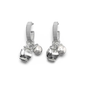 TOGGLER 冰花系列 董洁织物肌理猫眼925银珠珍珠晃动镀金耳钉耳环