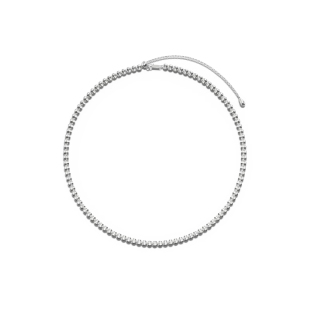 TOGGLER 董洁猫眼缎光感银镀金串珠可调节项链秋冬叠戴 冰花系列