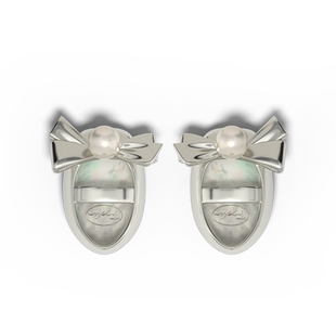 TOGGLER mini系列 迷你玛丽珍蝴蝶结芭蕾鞋贝壳珐琅耳钉耳环耳夹