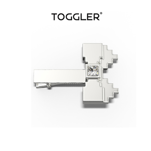 TOGGLER 像素化系列 像素双层蝴蝶结镀金碎发bb夹边夹发夹秋冬女