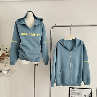 Skk Store 巴家私服 章若楠同款360G獨家定染撞色套头卫衣外套女