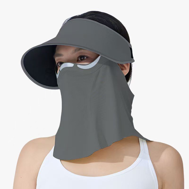 夏季冰丝防晒磁吸面罩防晒帽