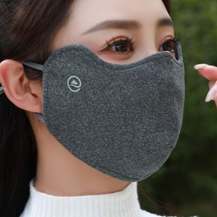 保暖口罩女秋冬2025新款冬季双层加厚防风寒显脸小骑行面罩男立体