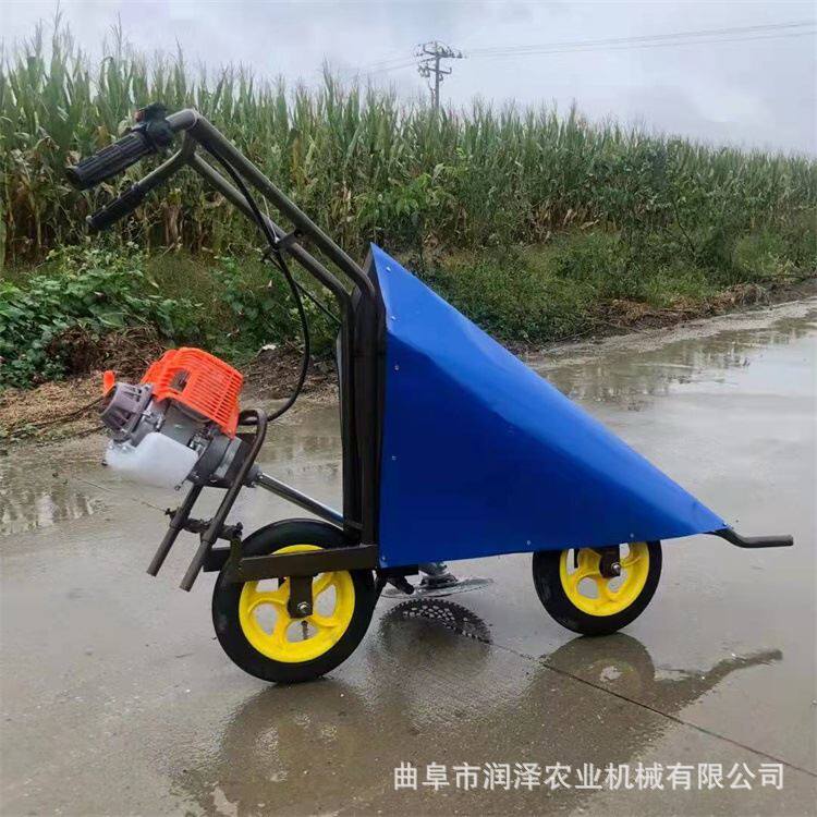 棉花大豆收割机 小型便捷式辣椒割晒机 单行手扶玉米秸秆割倒机