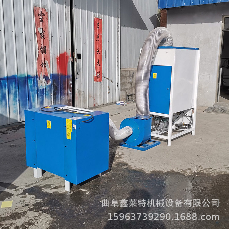 懒人沙发坐垫冲棉机 双口公仔玩具充棉机 螺丝棉纤维棉开棉机