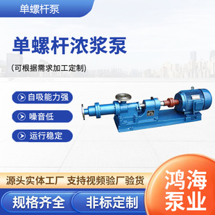 泥污单螺杆泵G型单级耐腐蚀防爆不锈钢食品泵背包式船用螺杆泵