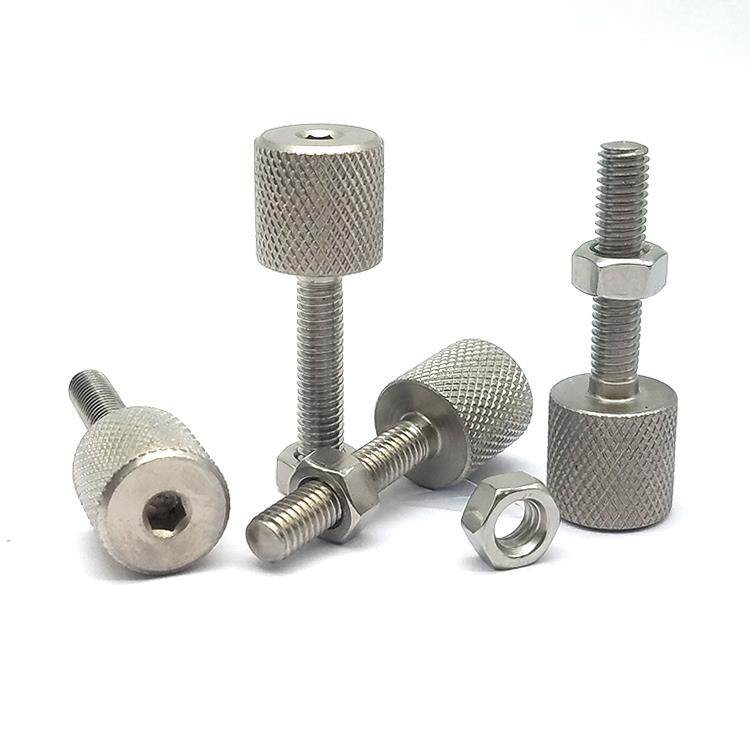 滚花旋钮调整螺栓ANKS2/M4/M5/M6/M8/M10/M12标准牙内六角孔PAT61