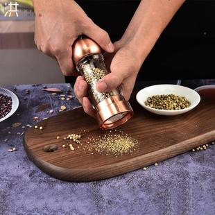动调椒味瓶研磨器陶瓷芯 492亚手克力胡研磨器 厨房椒用品花海盐