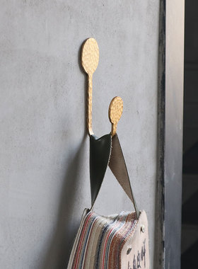 黄铜挂钩免打孔粘钩强力粘胶门后挂衣钩墙壁贴墙免钉强力承重门口