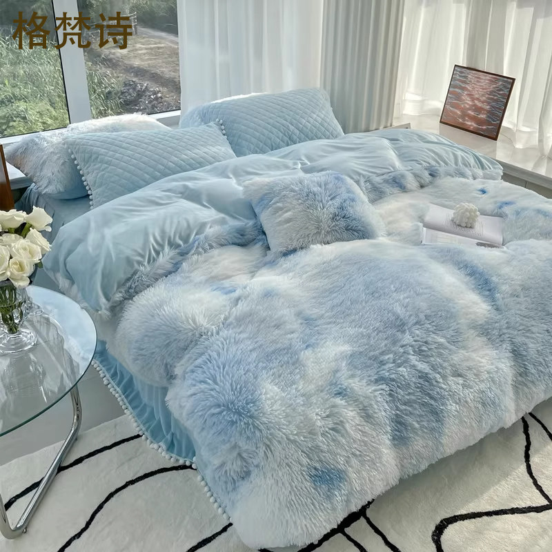 德国加厚保暖牛奶绒法兰绒四件套