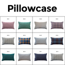 子格纹枕套枕头套 全棉重磅多股色纱复古中古风格 造卧zwow 织物