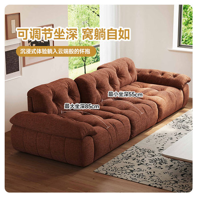 洋绪简约可拆洗小户型直排沙发