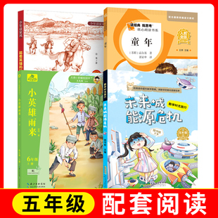 读经典我思考核心阅读 童年 +未来城能源危机+少年读家风-踏着英雄的足迹+小英雄雨来fb人教金版快乐读书吧 人民教育出版社
