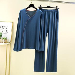 两件装 国风衣套女夏季 尔家居服新中式 睡莫代薄款 套可 睡衣LWR睡裤