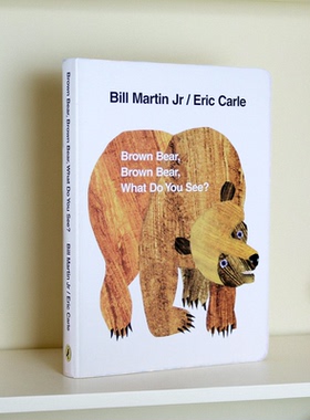 非点读 英文原版绘本Brown Bear What Do You See棕熊你看见了什么启蒙认知书儿童宝宝绘本廖彩杏书单英语纸板书