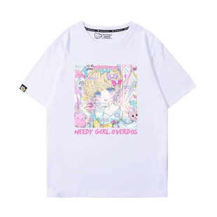 Steam电玩游戏主播女孩重度依赖cos糖糖超天酱男女短袖纯棉T恤衫