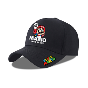 超级玛丽马里奥路易吉耀西卡通游戏户外周边新款男女儿童棒球帽子