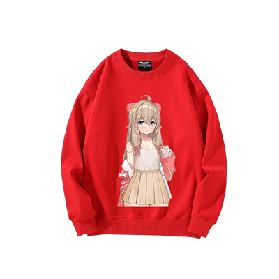 嘉然小姐Vtuber虚拟主播asoul吃什么二次元周边圆领卫衣上衣休闲