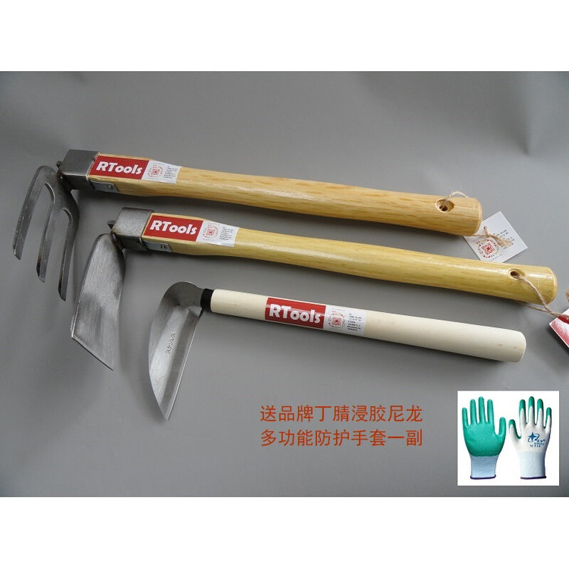 出口款式菜园花园种菜工具农具锄耙镰套装别墅洋房贺礼送防护手套