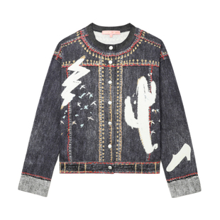 denim Tsumori Graphic jacket Chisato 圖案牛仔夾克