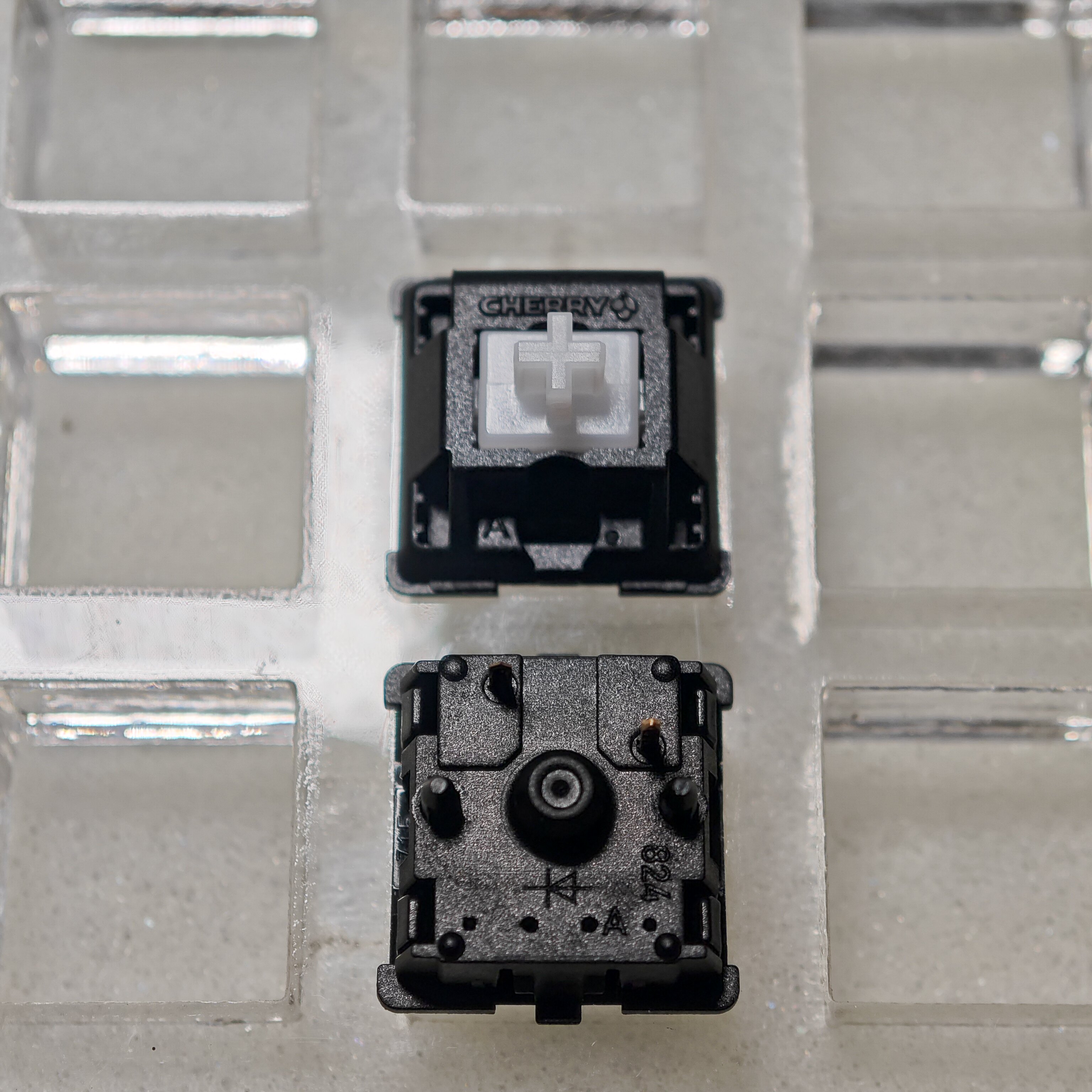 thumbnail for Brand new CHERRY Jade switches MX ERGO CLEAR RGB, German factory custom DIY large-section switches