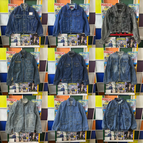 vintage古着做旧牛仔夹克90s港风