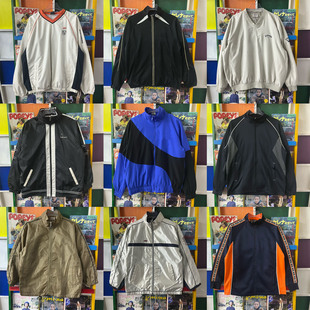 vintage古着运动服港风日系夹克复古00S外套男女棒球服拉链JK25