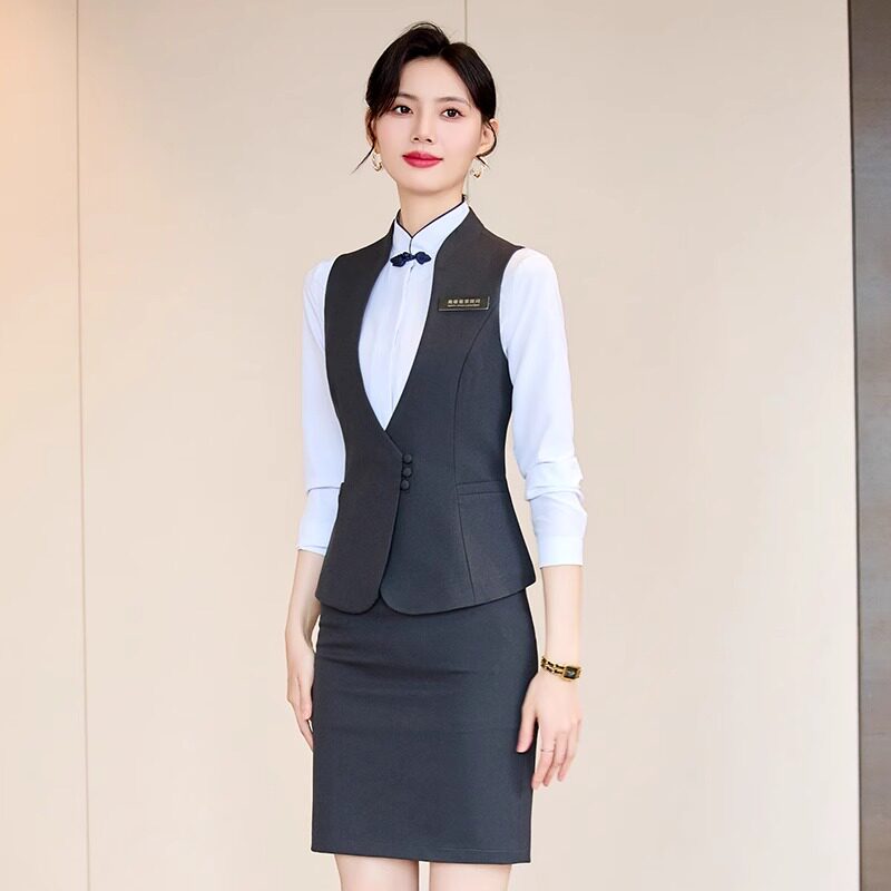 高端酒店前台职业装套装女星级酒店KTV经理工作服时尚气质秋冬装