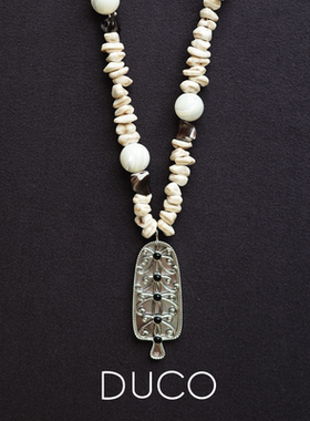 Fidiora贝母神树项链米白轻奢