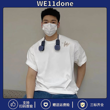 过验品质 We11done圆领T恤字母LOGO印花撞色拼接男女插肩短袖