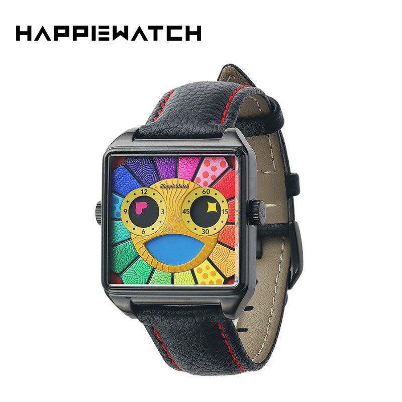 happiewatch太阳花sunny小怪兽石英腕表防水小众手表生日礼物