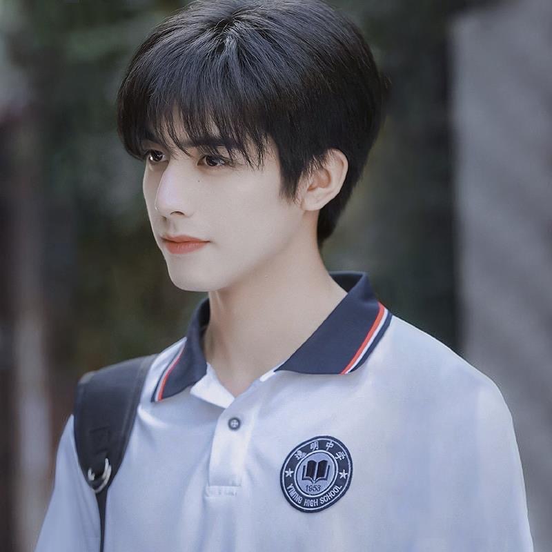 宋威龙同款假发男款短发偏分微分碎发盖头男生韩版青春帅气全头套