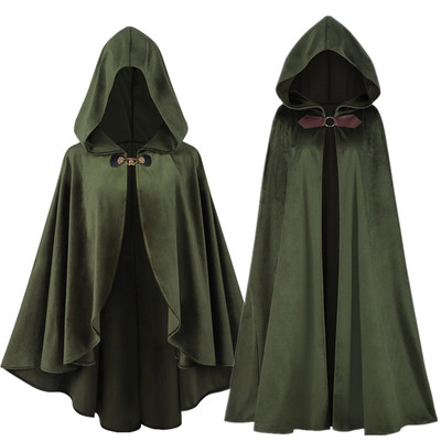 中世纪连帽斗篷哥特式战壕万圣节巫师长袍cos战士披风游侠演出服