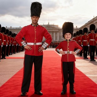 成人儿童欧式宫廷卫队礼服演出服万圣节士兵英国侍卫仪仗队服王子