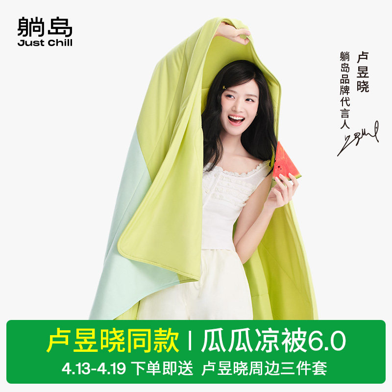 【卢昱晓同款】躺岛瓜瓜凉被6.0空调被夏凉被子被芯蚕丝2026热卖