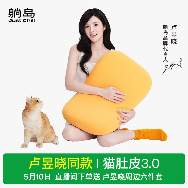 【卢昱晓同款】躺岛猫肚皮枕3.0护颈椎助睡眠枕头枕芯高低记忆枕