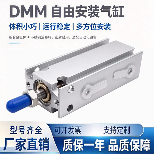 DMM自由安装紧凑气缸磁性可选