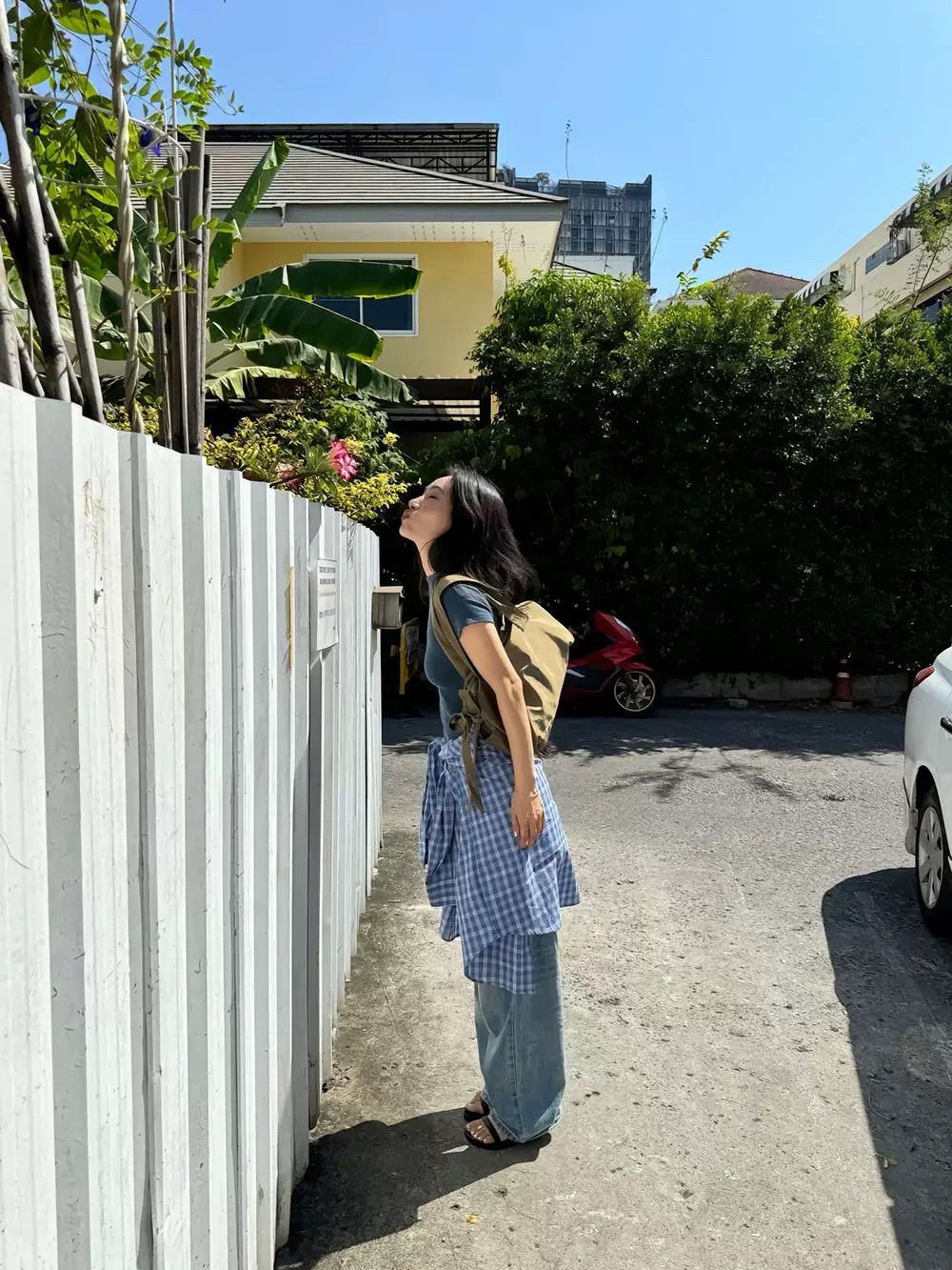 INchooseu笑笑家直筒牛仔裤女