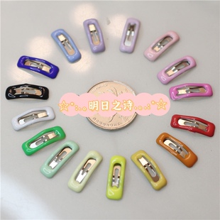 bjd娃娃发夹配件1/12分1/6分娃糖果色头饰品彩色2cm迷你胶漆发夹