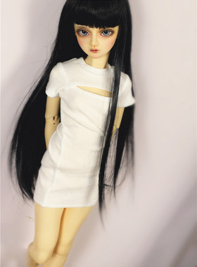 BJD娃娃1/3分衣服套装白色女娃dds娃衣针织露胸性感裙子御姐软妹