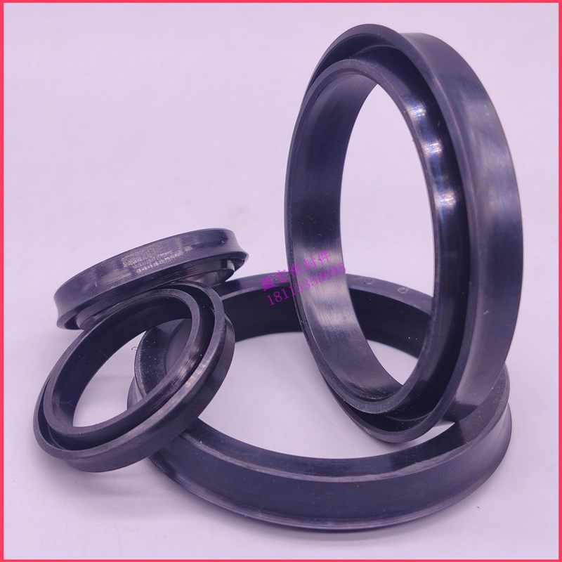 气动气缸气泵油封QYD/U/V型20*4 *12*8活塞孔用橡胶唇形密封圈件